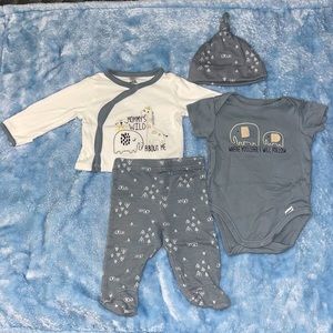 4 Piece Grey Gerber’s Organic Cotton Set